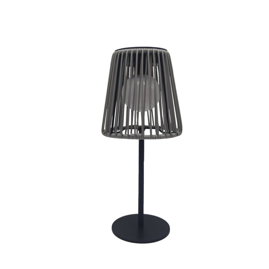 Hillier Rattan Style Dark Grey Solar Garden Table Lamp 5056771096723 2